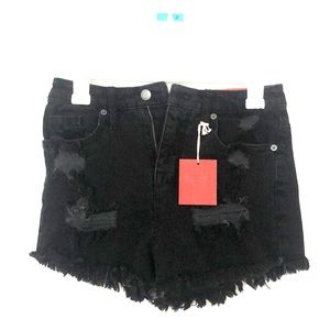 Black High Rise Shorts